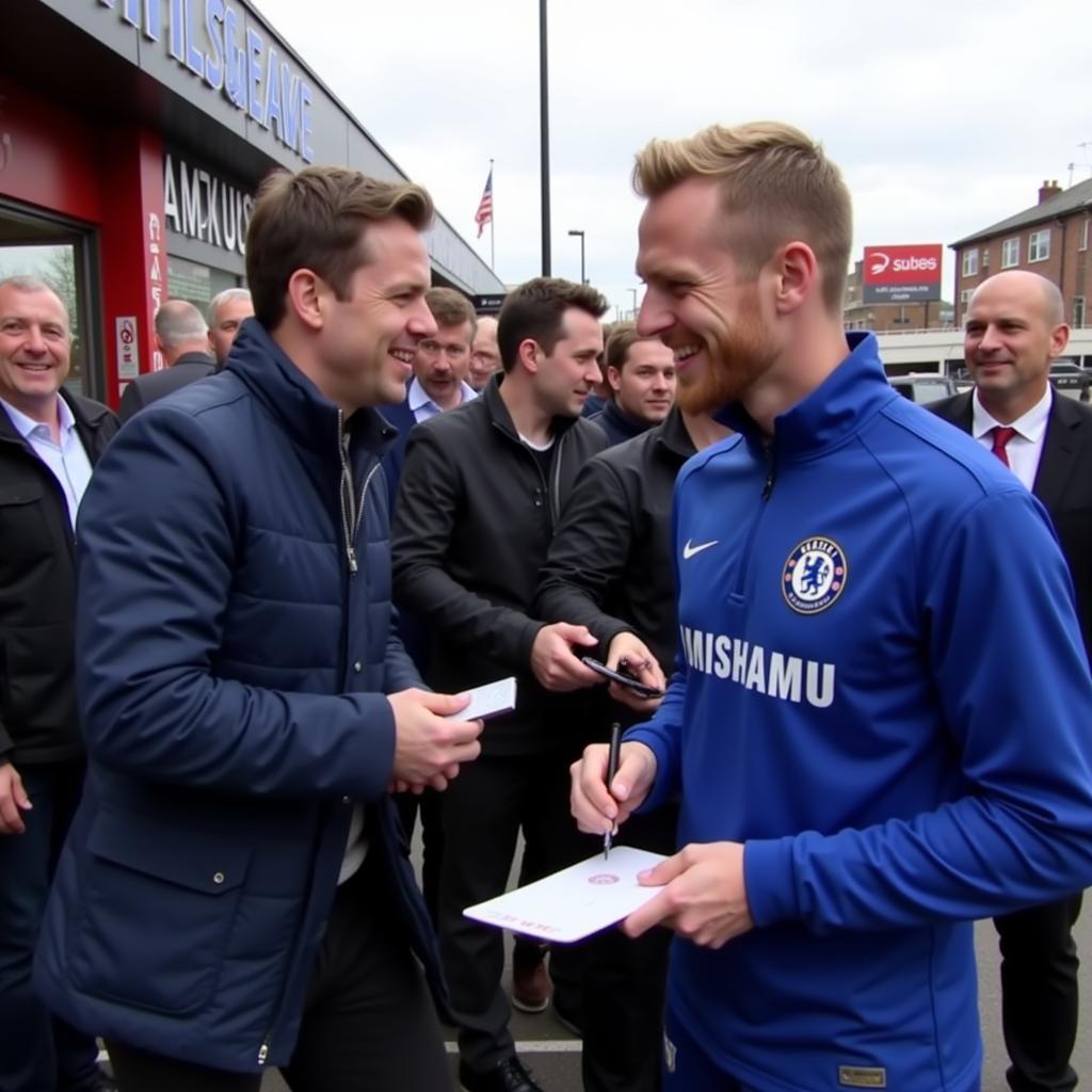 Haaland Greets Chelsea Fans