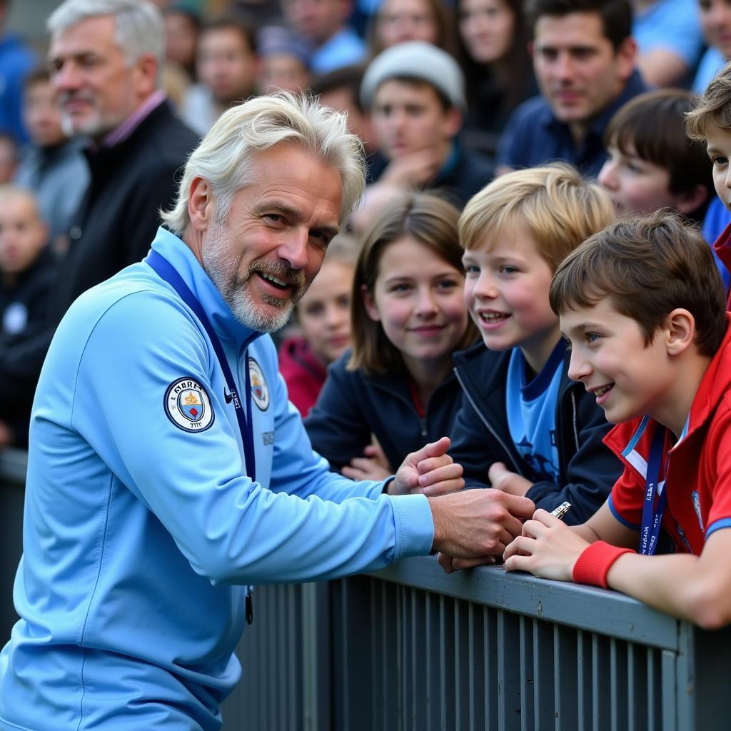 Haaland Interacting with Manchester City Fans