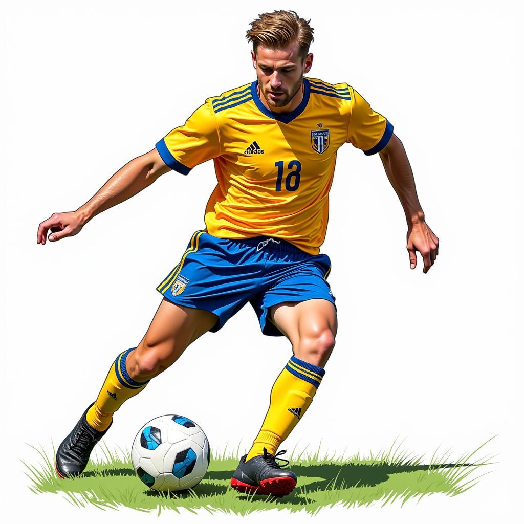 Erling Haaland in Action Clipart