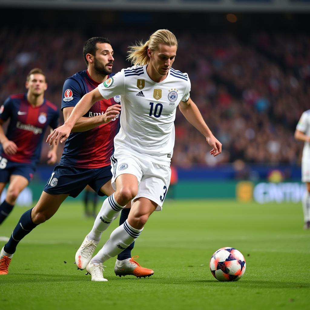 Haaland Controlling the Ball in the UCL