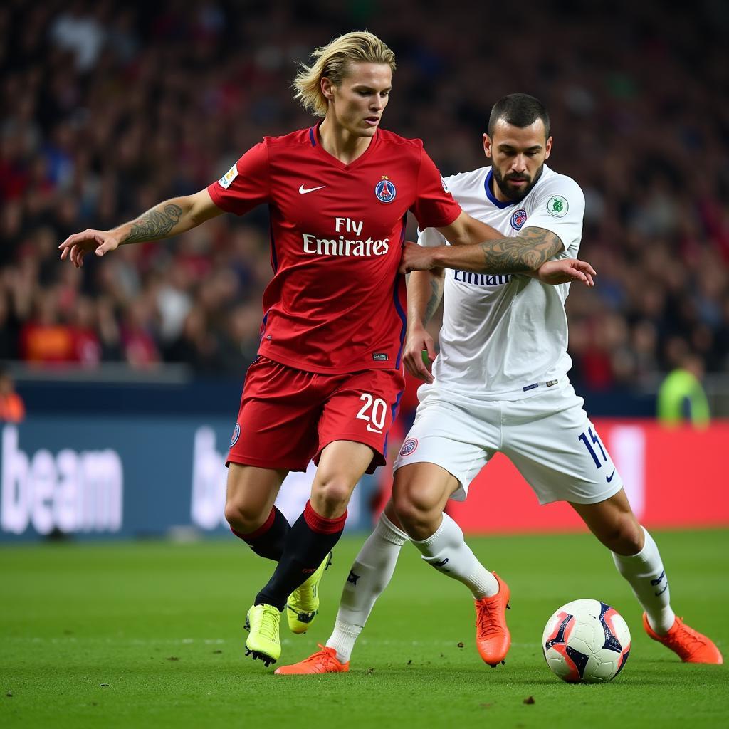 Erling Haaland Dominating PSG's Defense