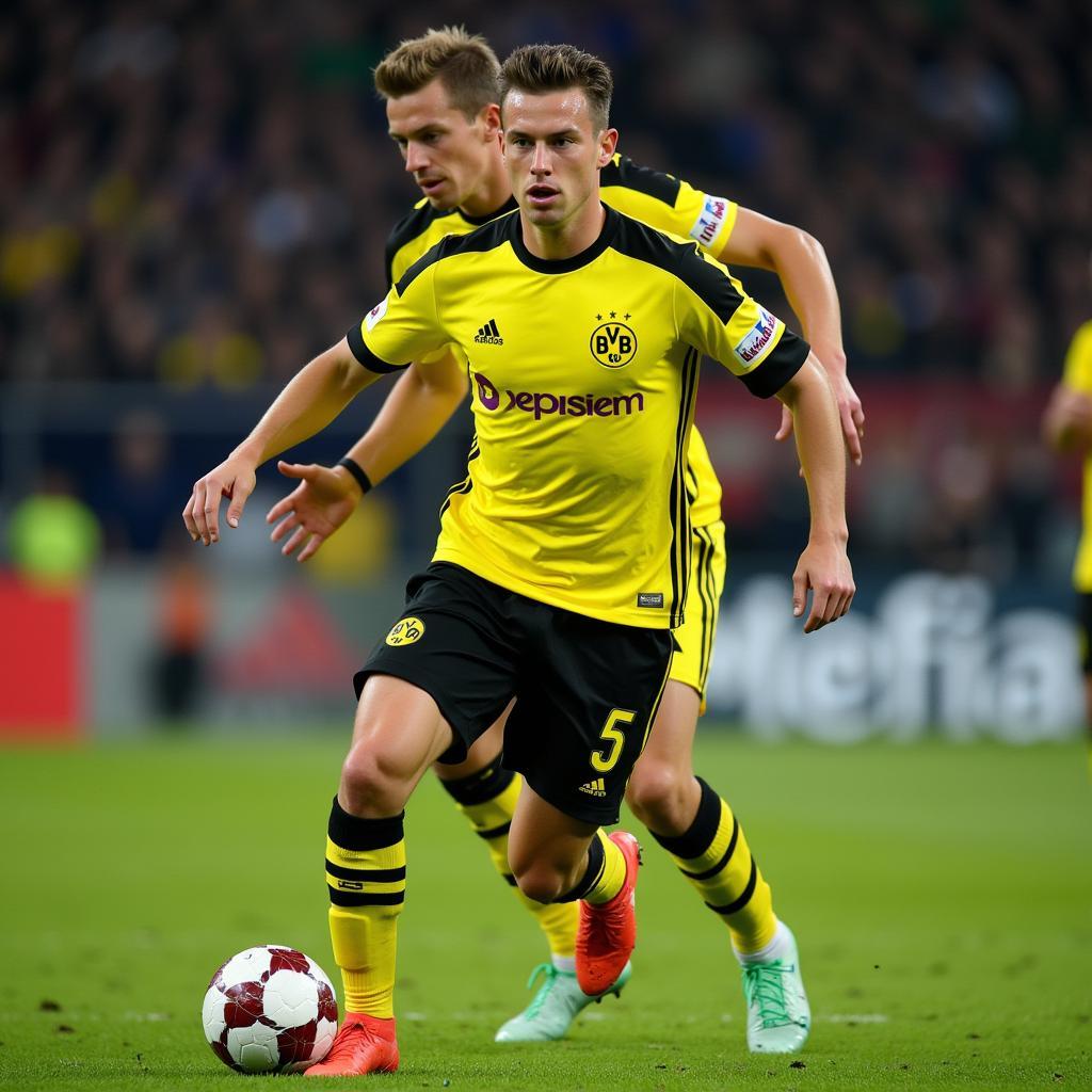 Haaland in action for Borussia Dortmund