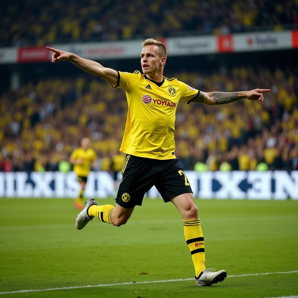 Haaland's Iconic Goal Celebration for Dortmund