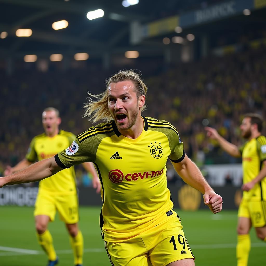 Haaland scoring goals for Borussia Dortmund