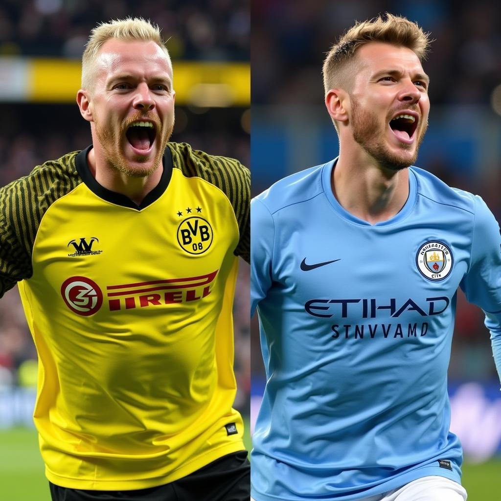 Haaland Scoring Goals for Dortmund and Manchester City