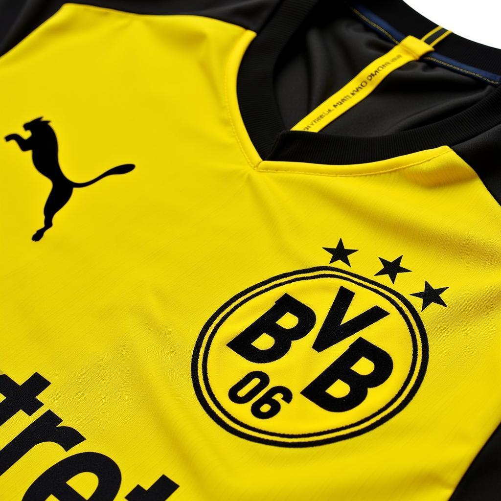 Close-up of Haaland's Dortmund Jersey