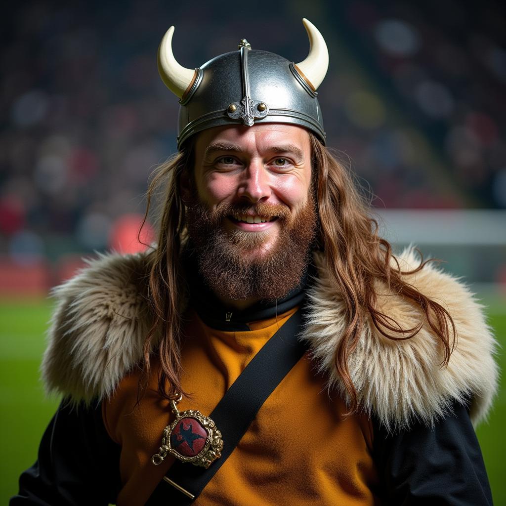 Erling Haaland Dressed as a Viking