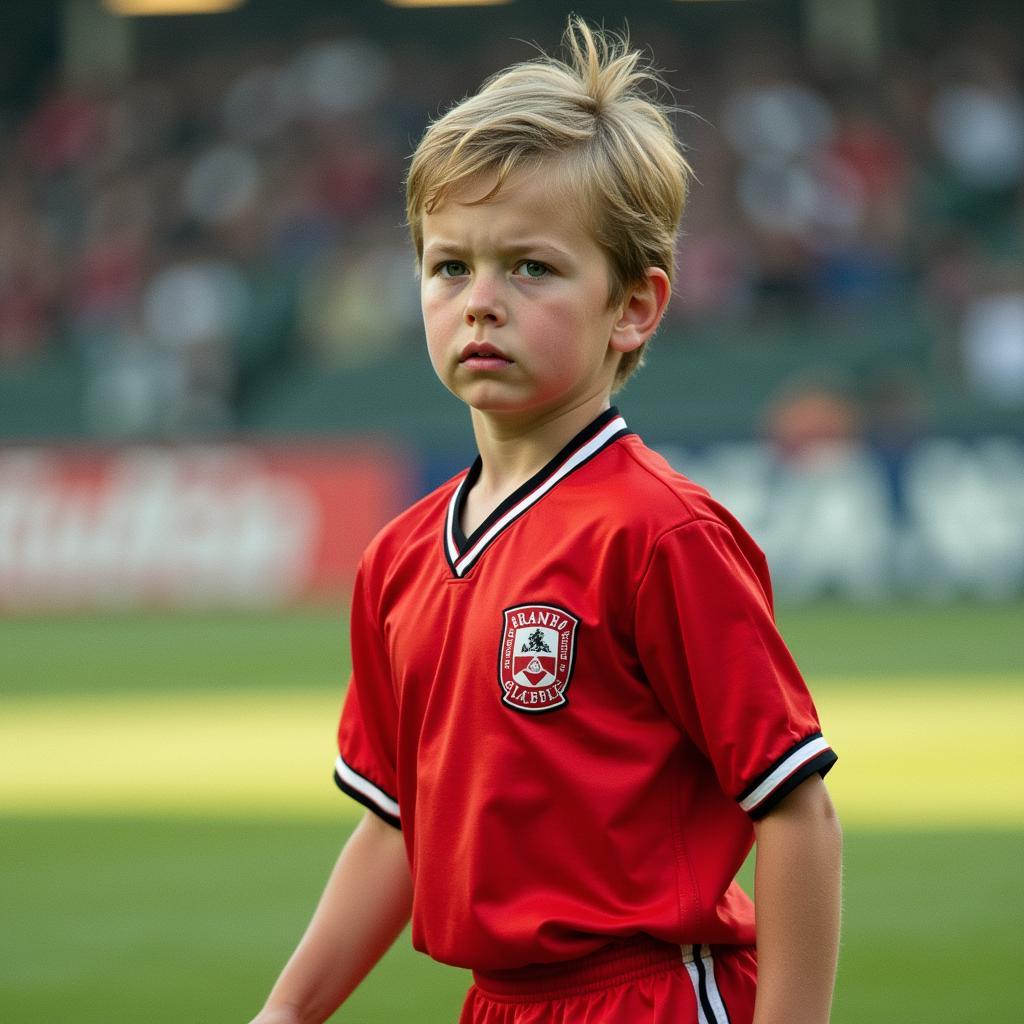 Erling Haaland in his youth career at Bryne FK in Norway