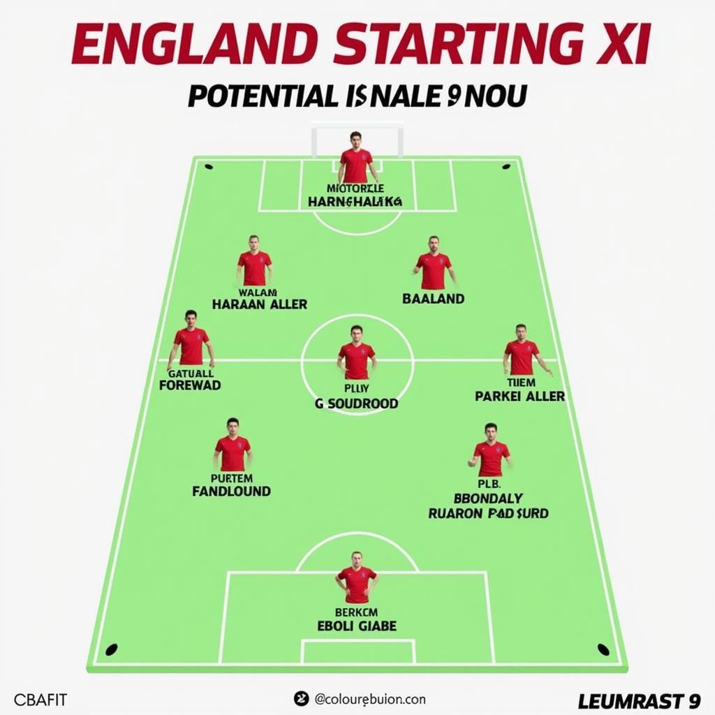 Erling Haaland in a hypothetical England lineup