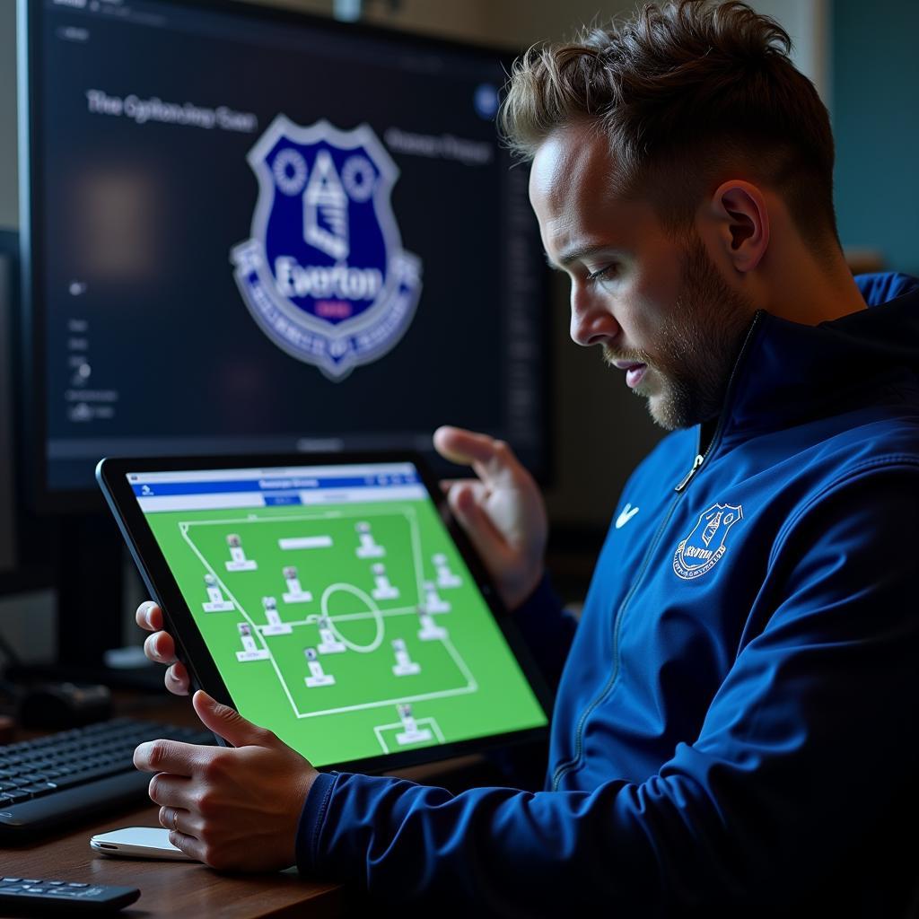 Haaland analyzing Everton's tactics