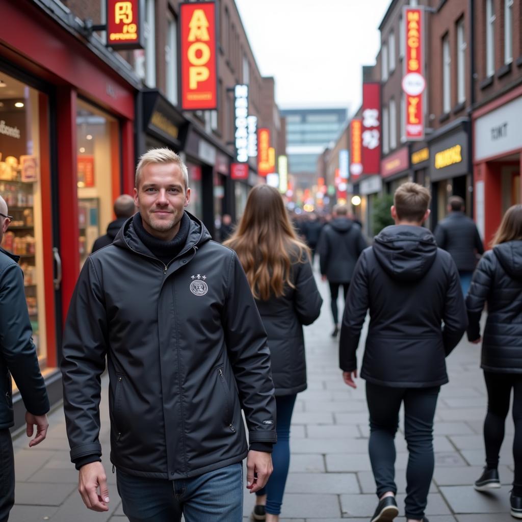 Haaland Exploring Manchester City Centre