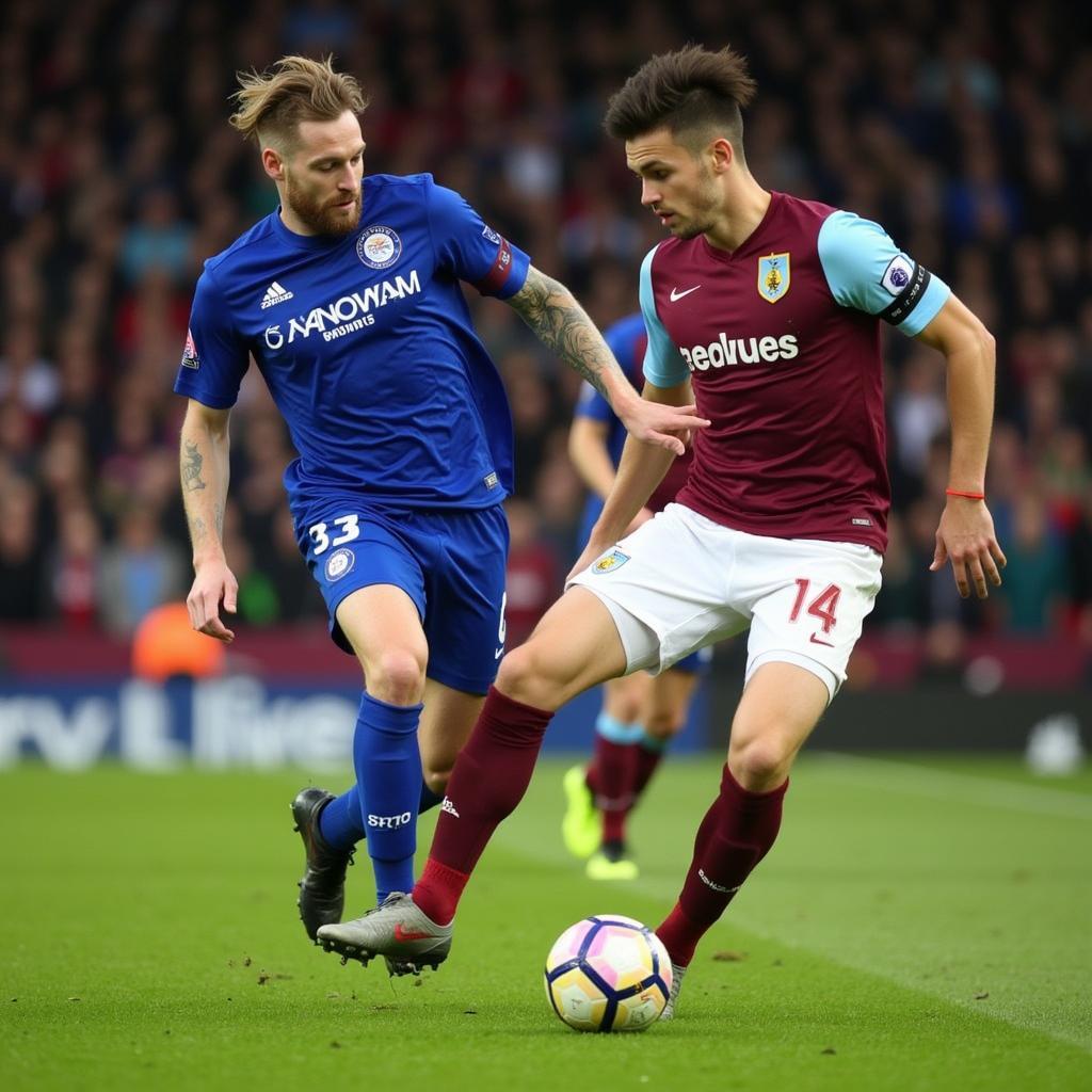 Erling Haaland in action during the FA Cup match against Burnley