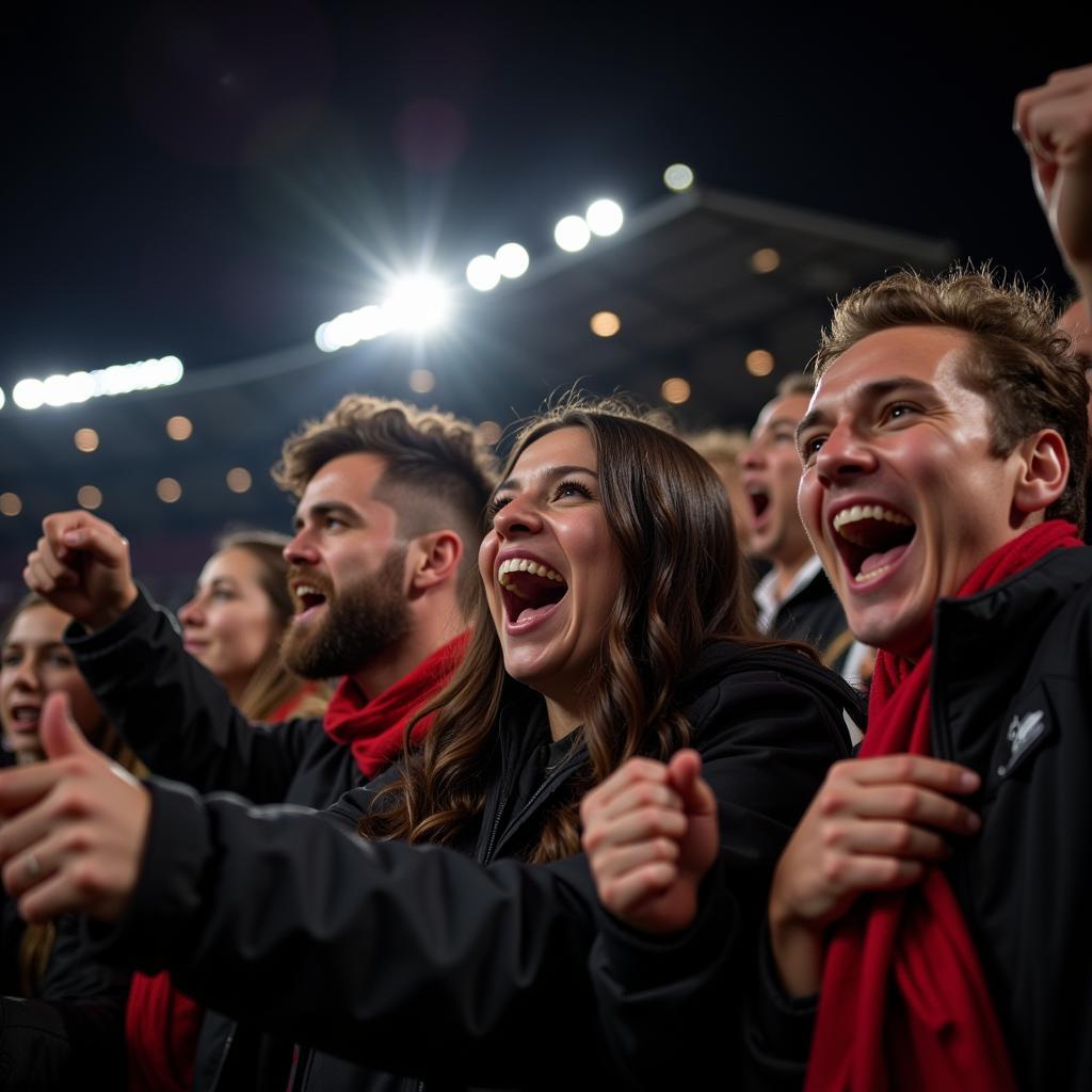 Haaland Fans Celebrating a Goal