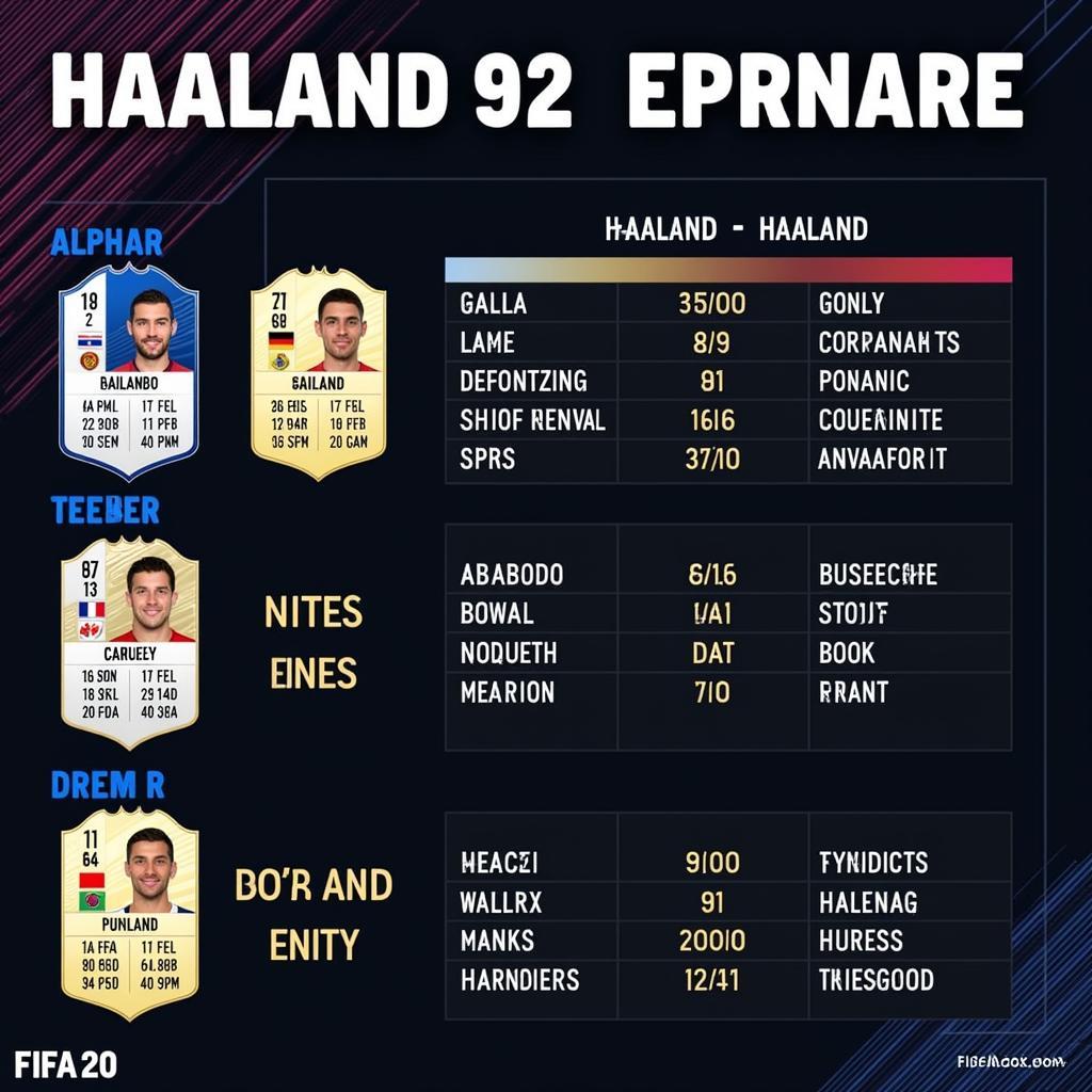 Haaland FIFA 20 92 Compared to Other Strikers