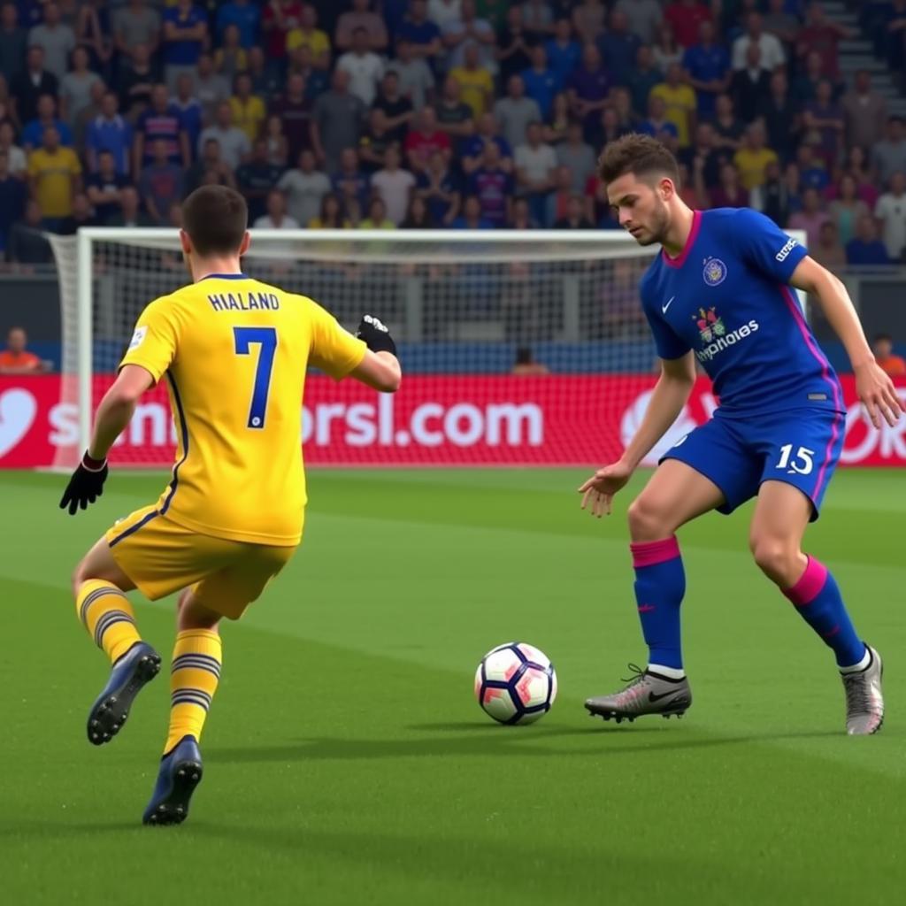 Haaland scores with a clinical finish in FIFA 22