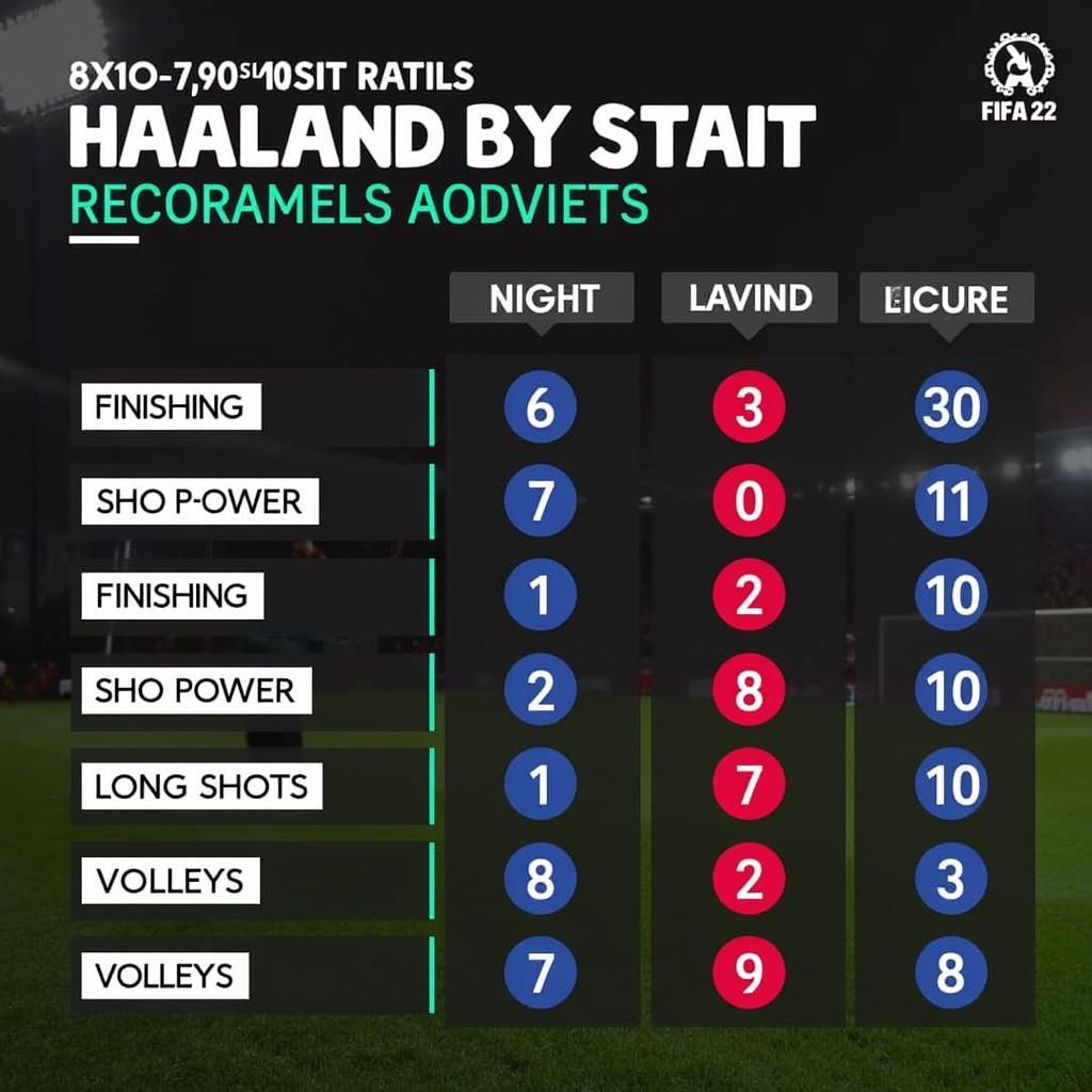 Haaland FIFA 22 Shooting Stats