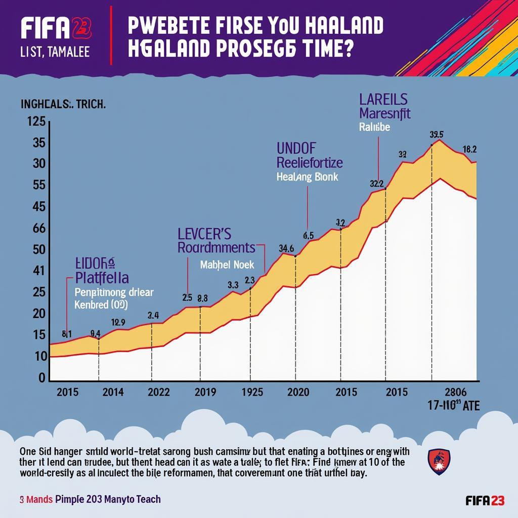 Graph depicting the fluctuations in Haaland's FIFA 23 price