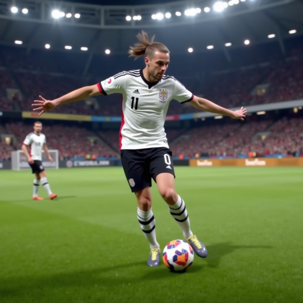 Haaland Unleashes a Powerful Shot in FIFA