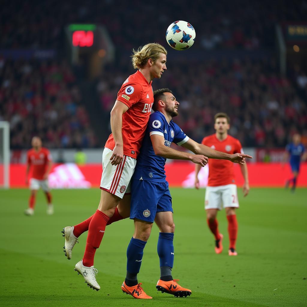 Haaland scoring a game-changing header