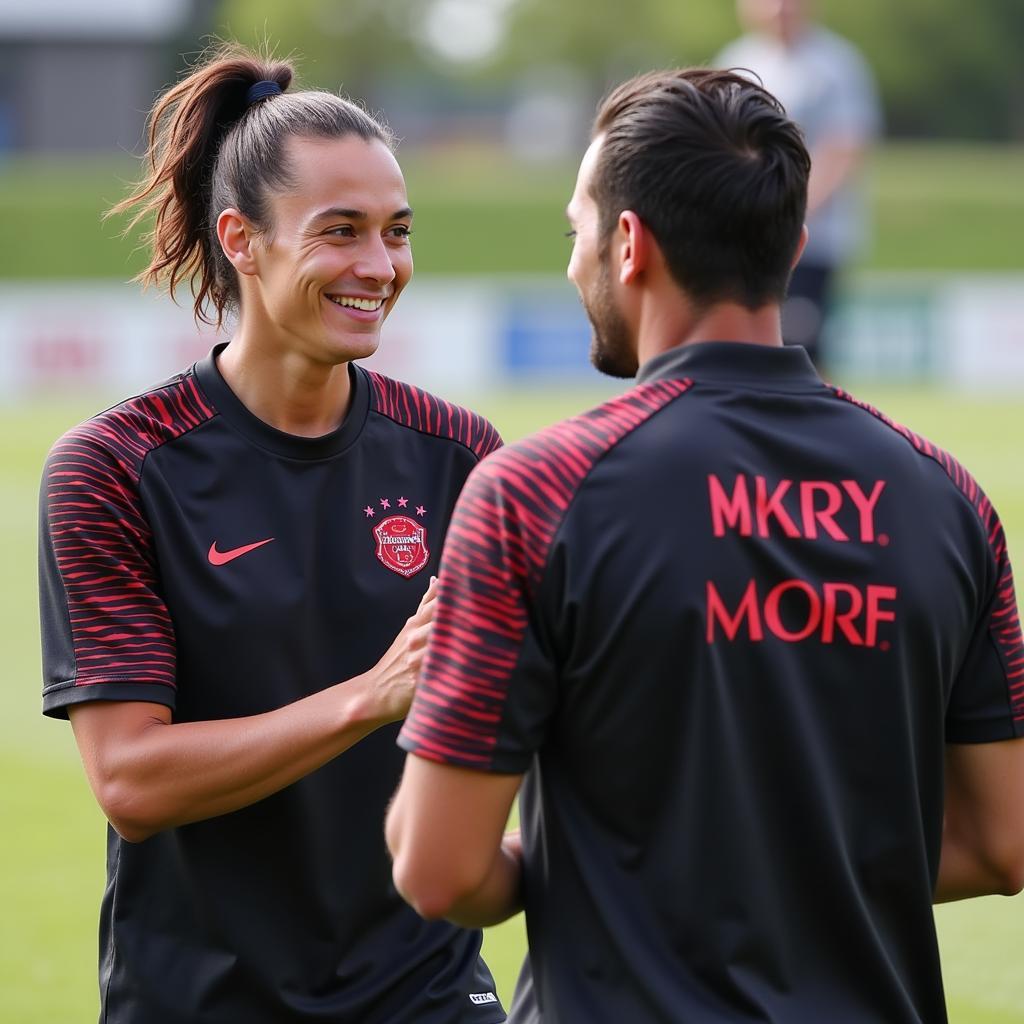 Haaland and Grealish Sharing a Laugh at the Training Ground