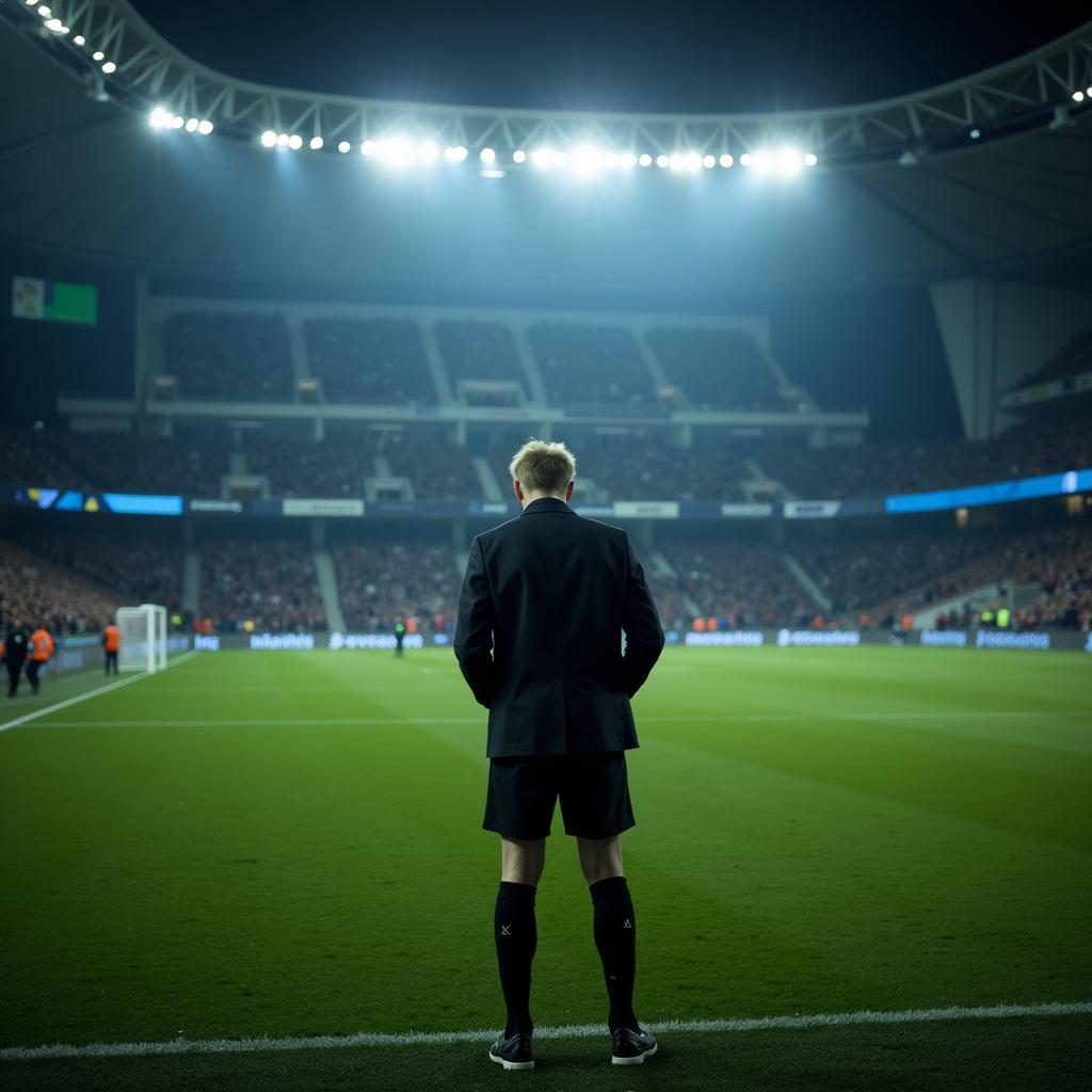 Erling Haaland Grieving on the Field