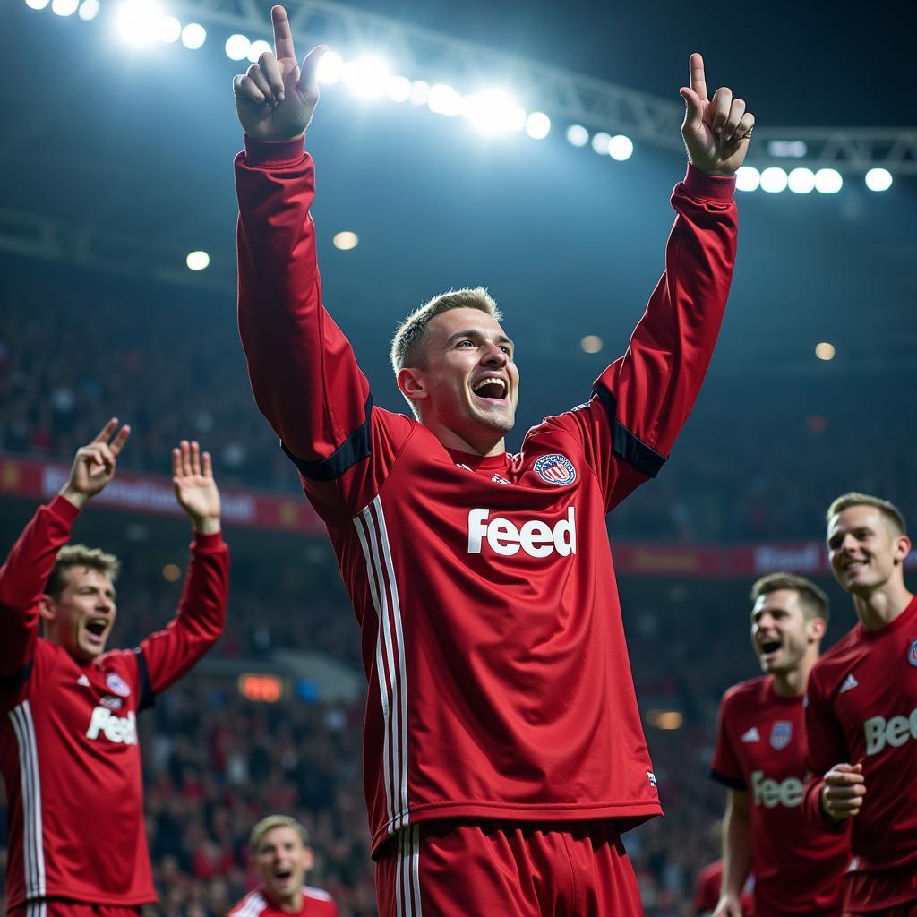 Erling Haaland Celebrating a Hat Trick