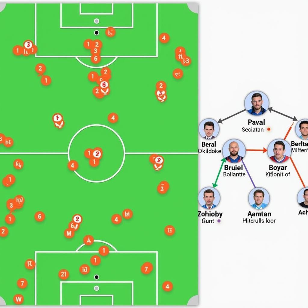 Haaland Heatmap and Passing Network