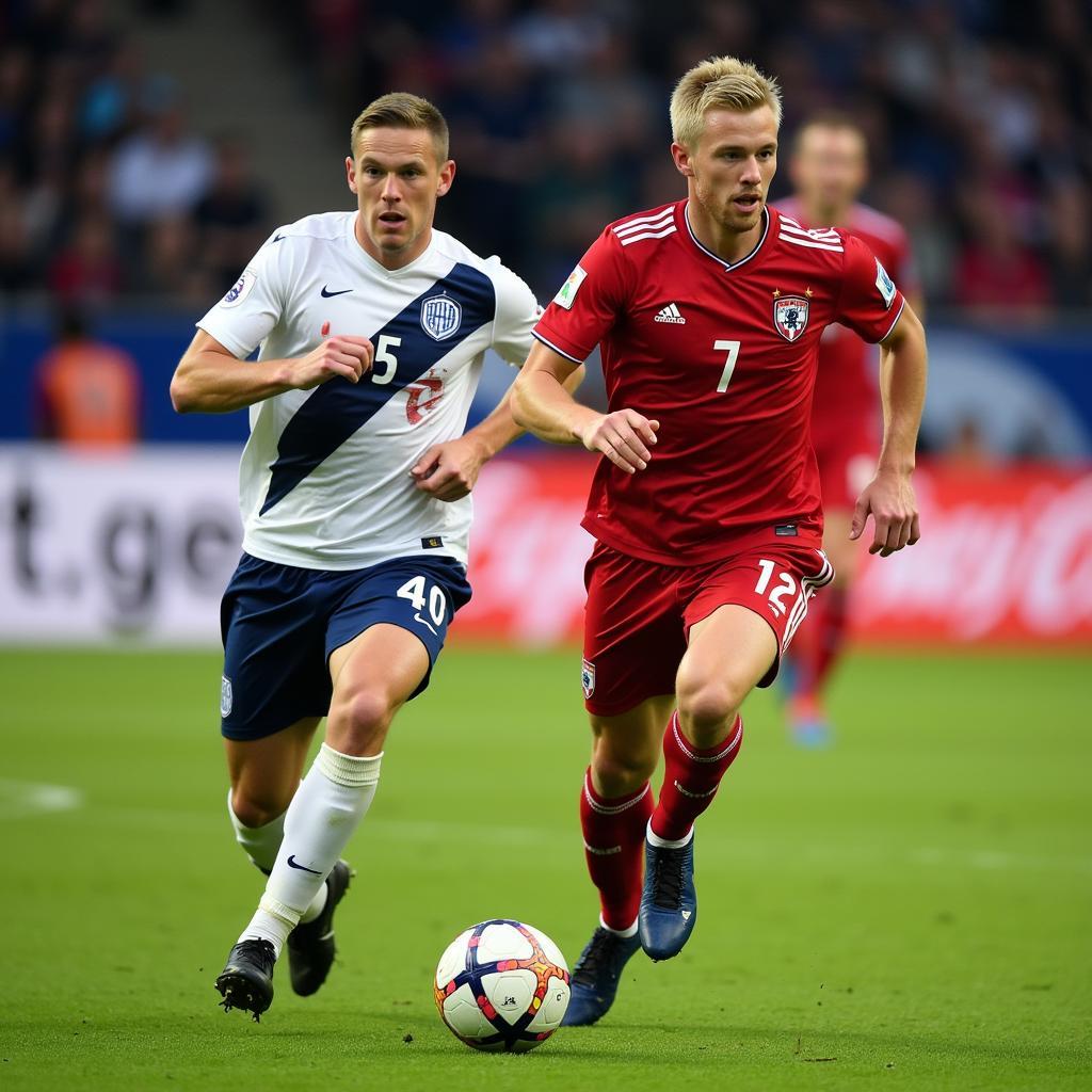 Erling Haaland in Action During a Match