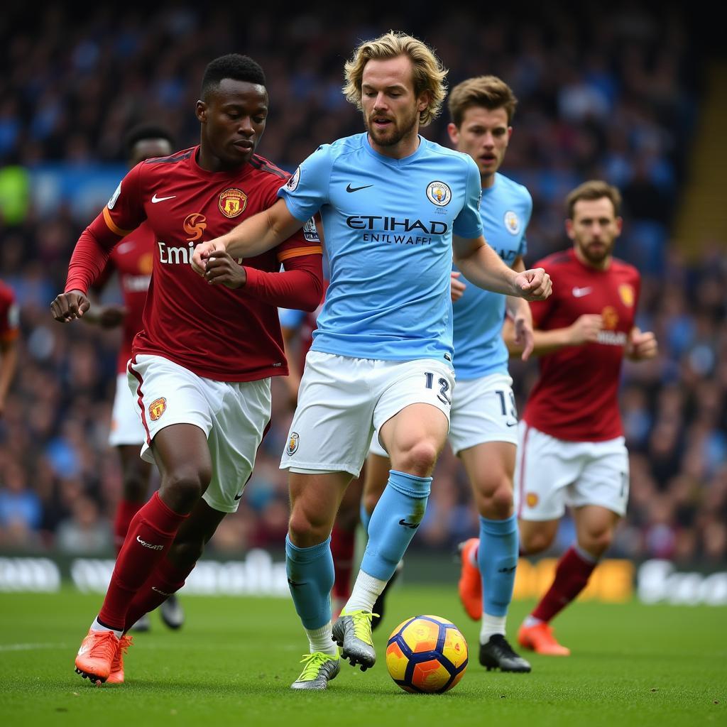 Haaland in action for Manchester City