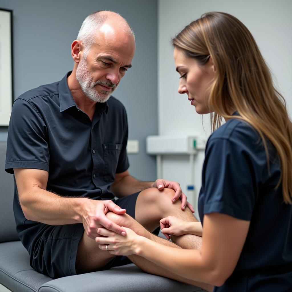 Erling Haaland Receiving Physiotherapy