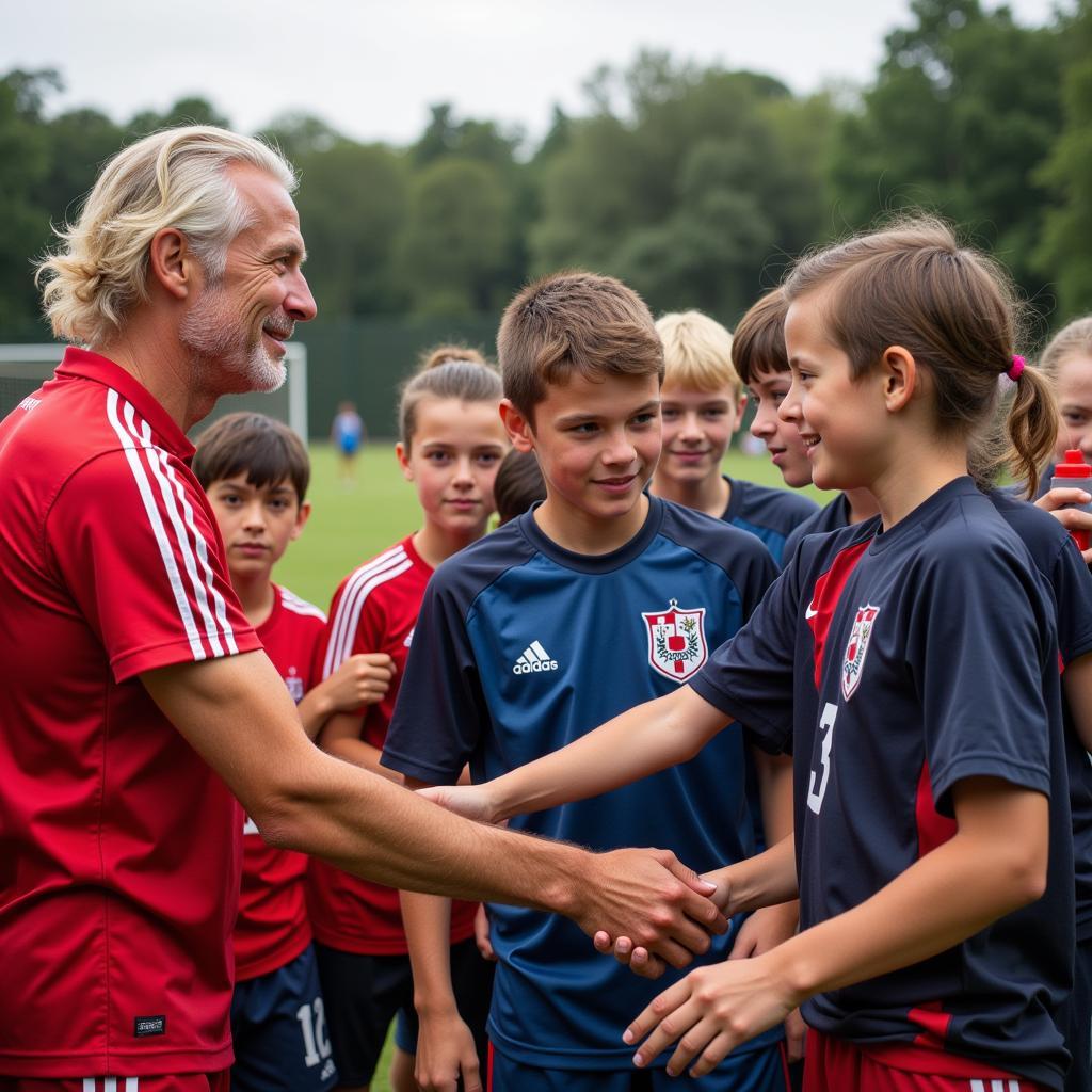 Haaland interacting with fans