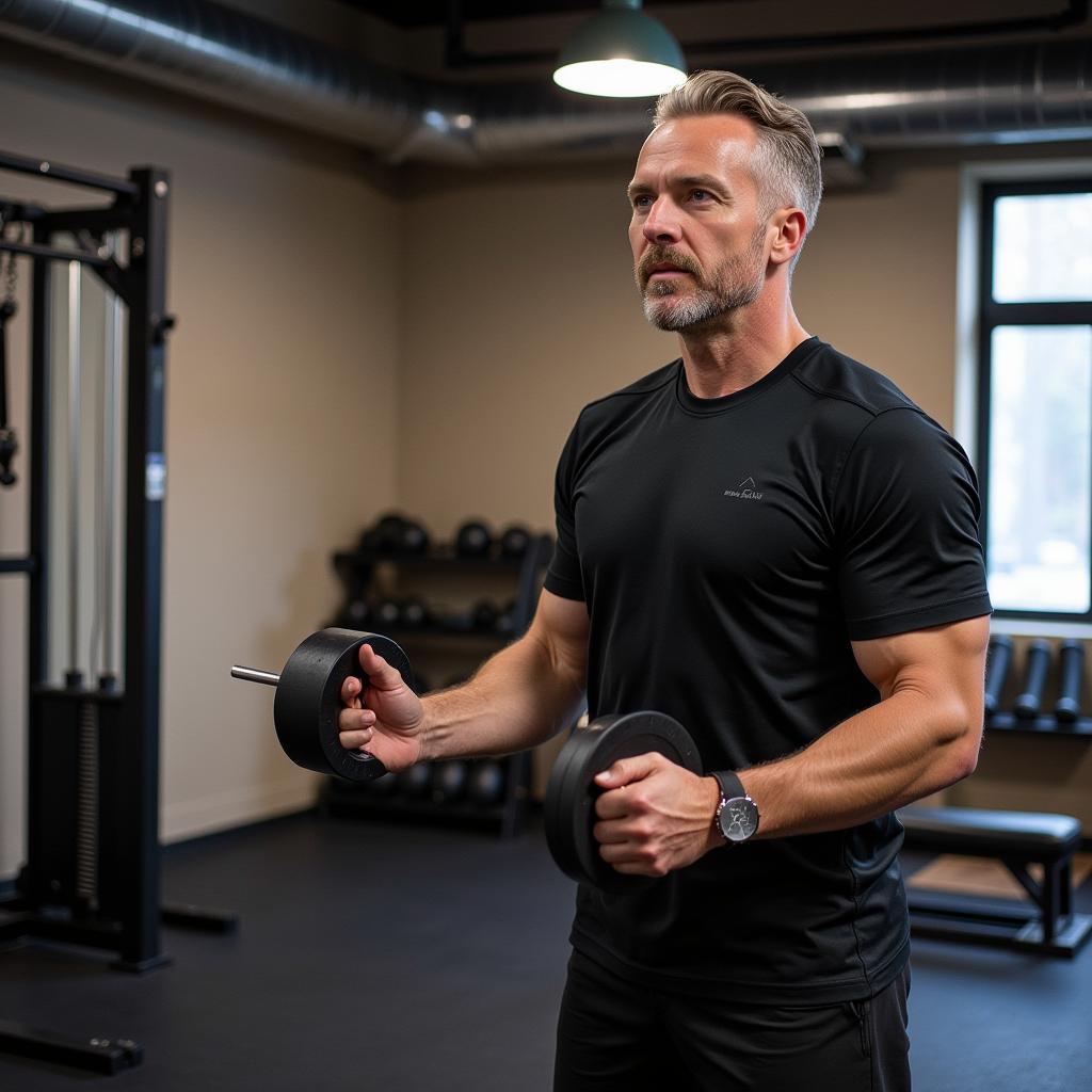 Erling Haaland during an intense training session