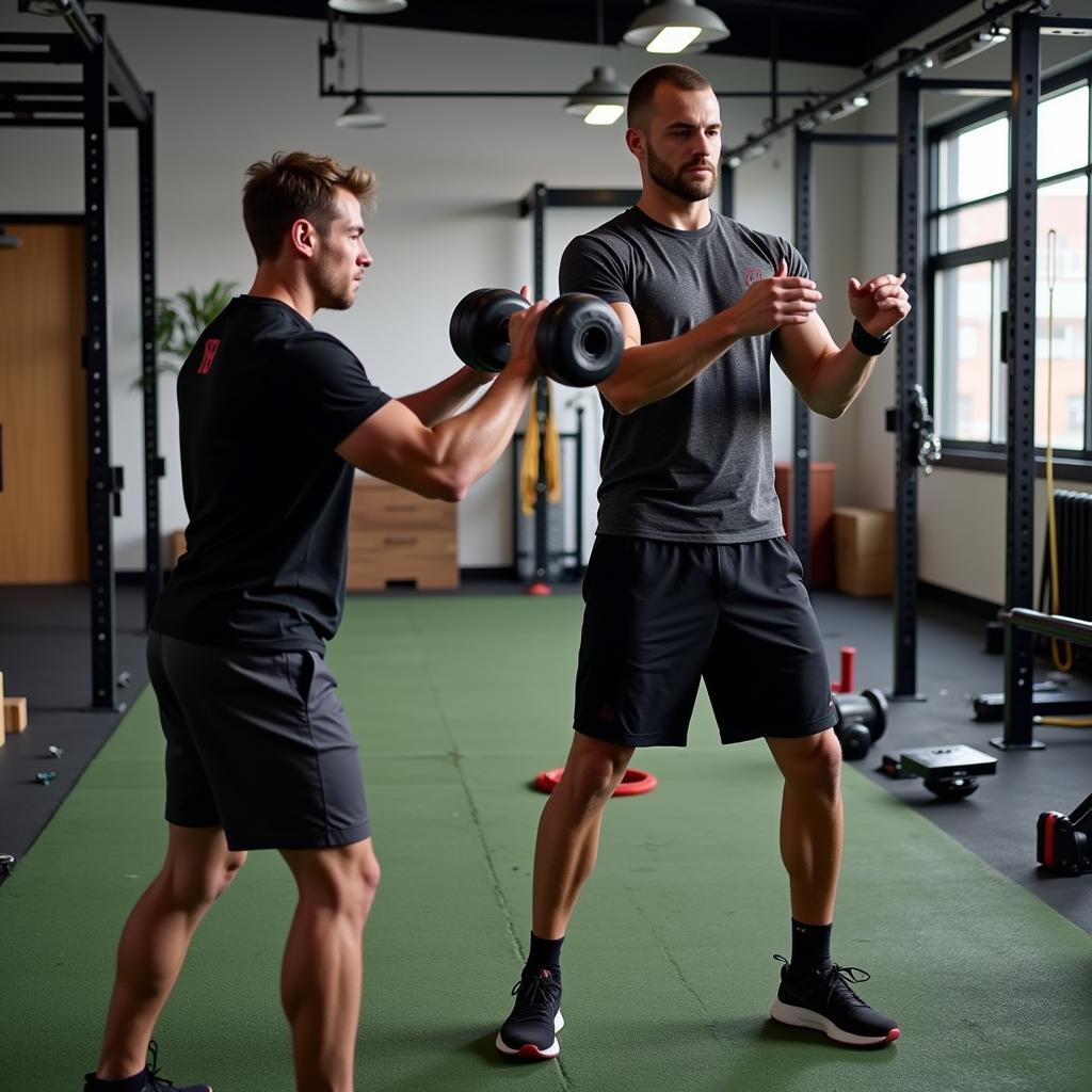 Erling Haaland undergoing an intense training session