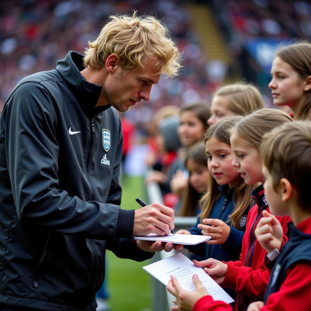 Haaland Interacting with Fans