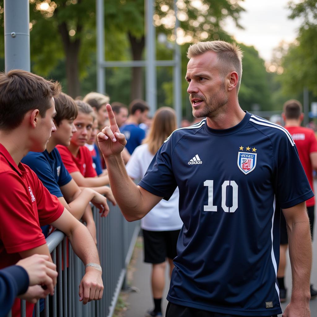 Erling Haaland interacting with fans, highlighting his connection with the global football community