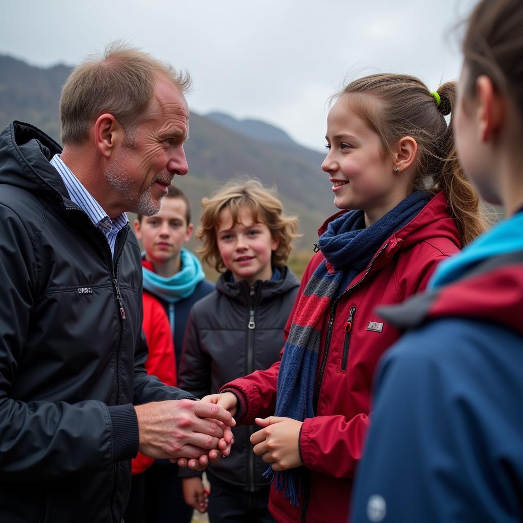 Haaland Interacting with Young Fans