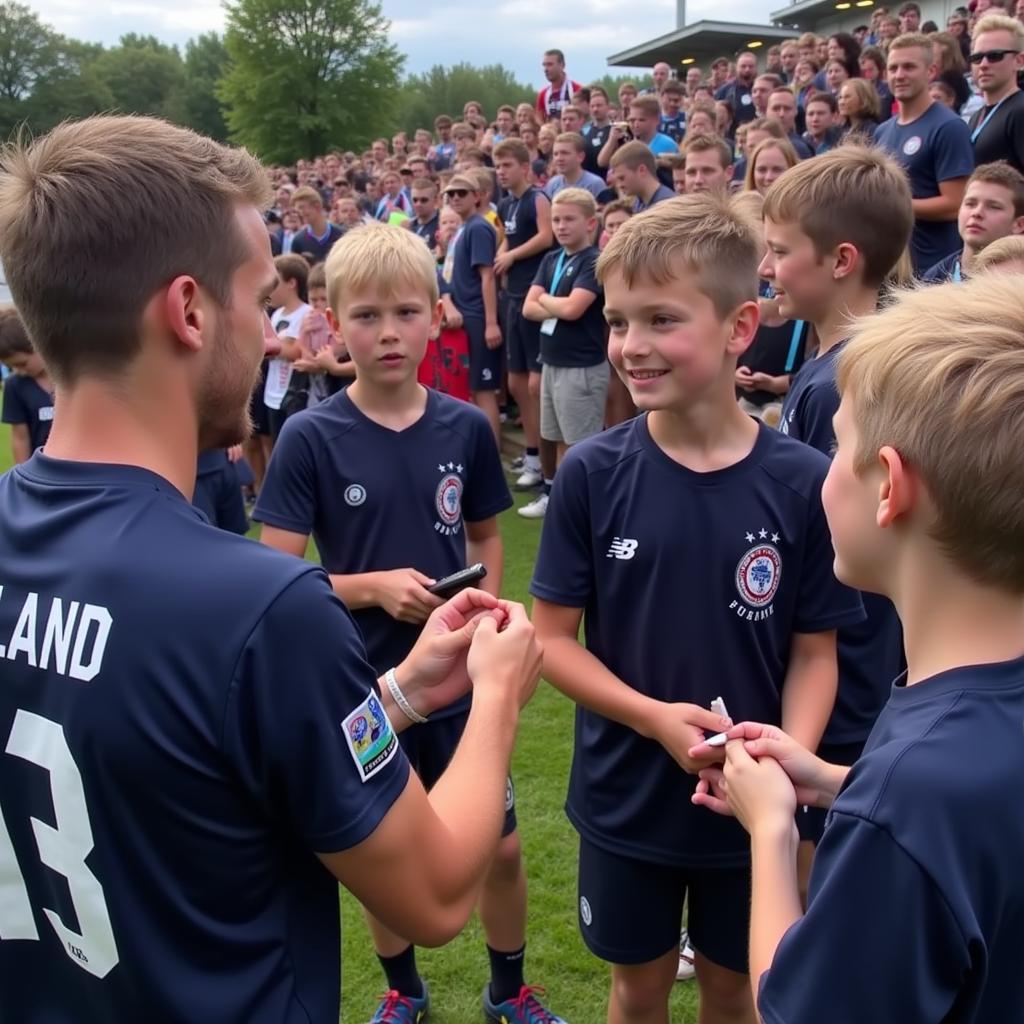 Haaland Interacts with Young Fans