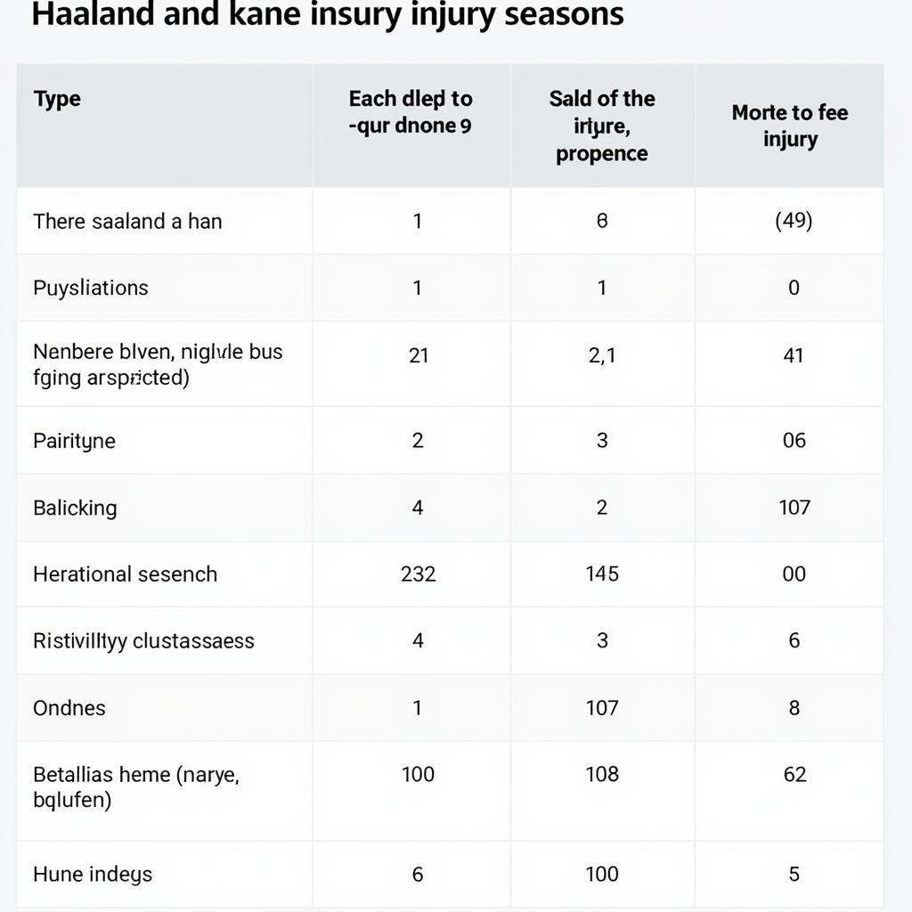 Haaland and Kane Injury History