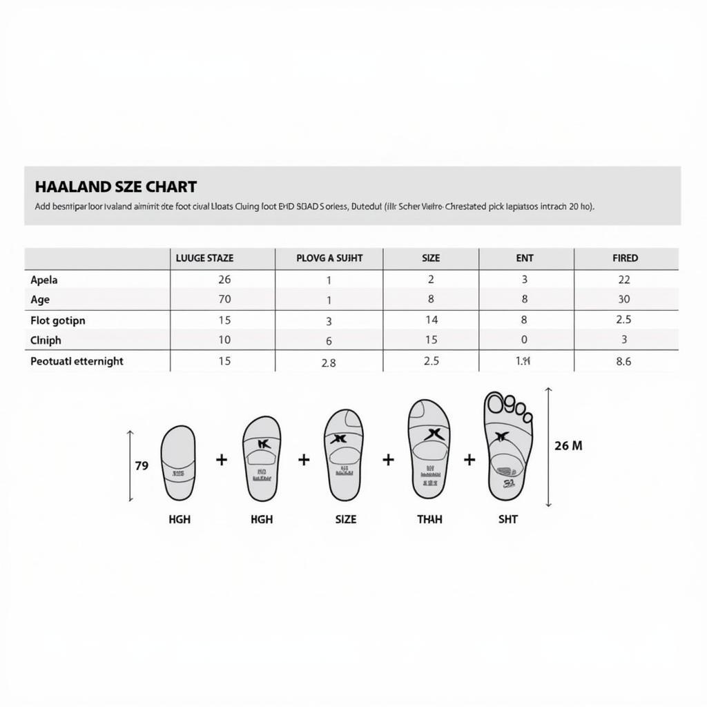 Haaland Kids Football Boots Size Guide