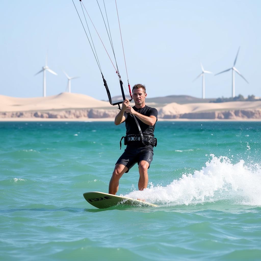 Erling Haaland Kitesurfing in Tarifa, Spain