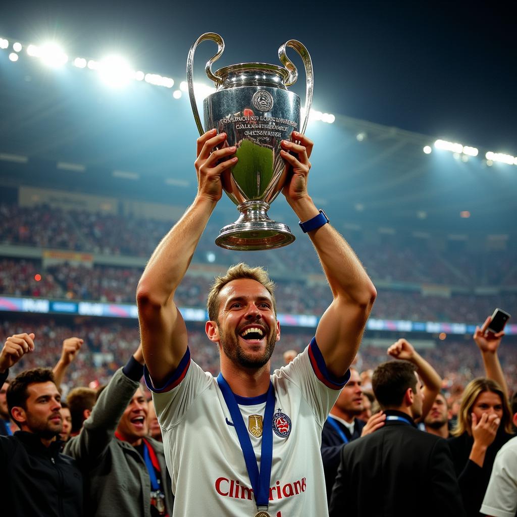 Haaland Lifts the Champions League Trophy