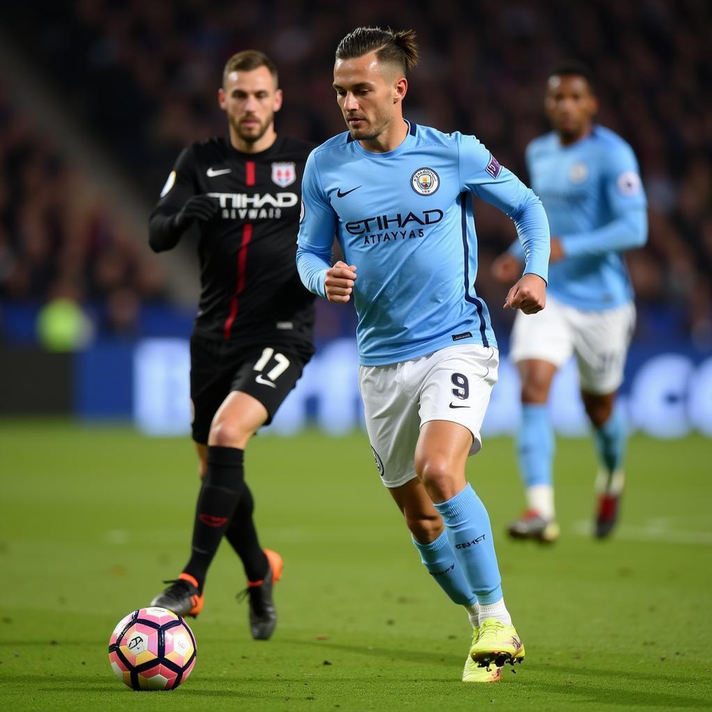 Haaland in action for Man City