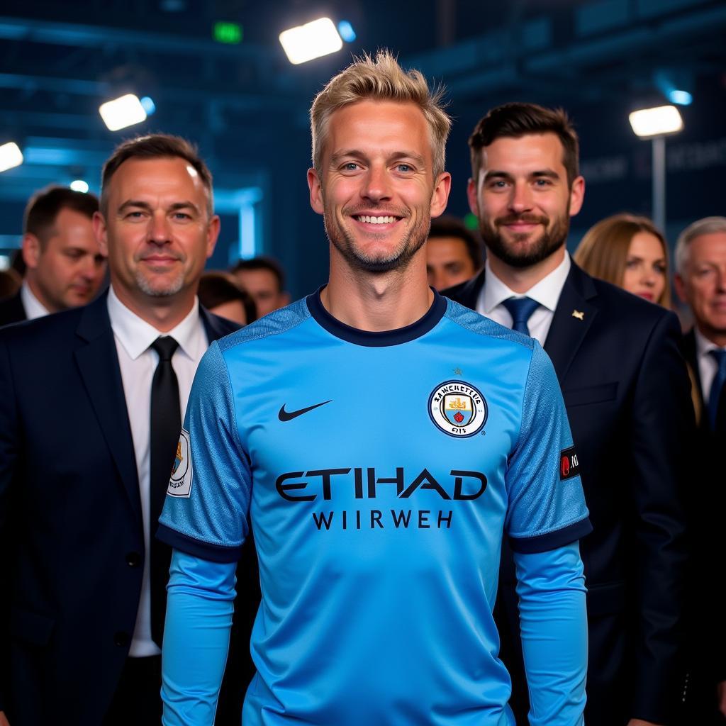 Haaland's Man City Announcement Photo