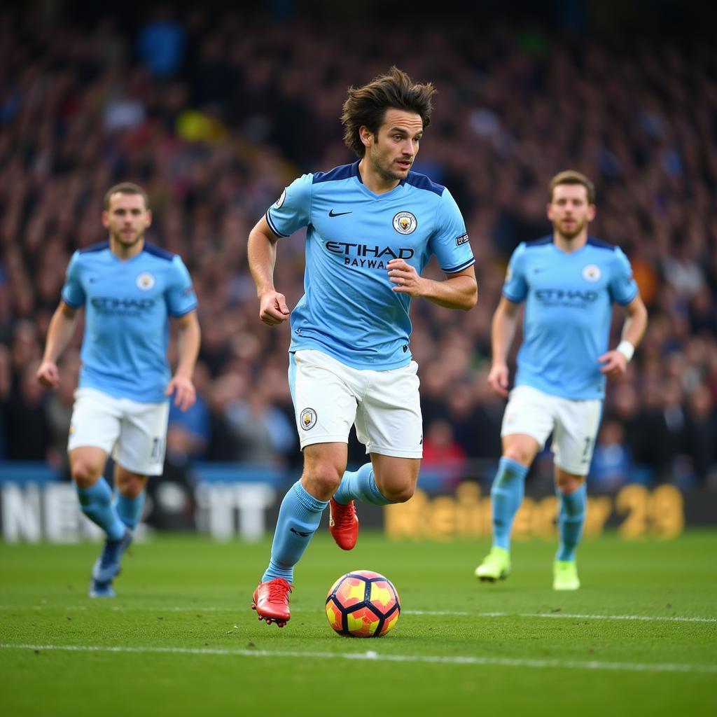 Erling Haaland leading the Man City attack