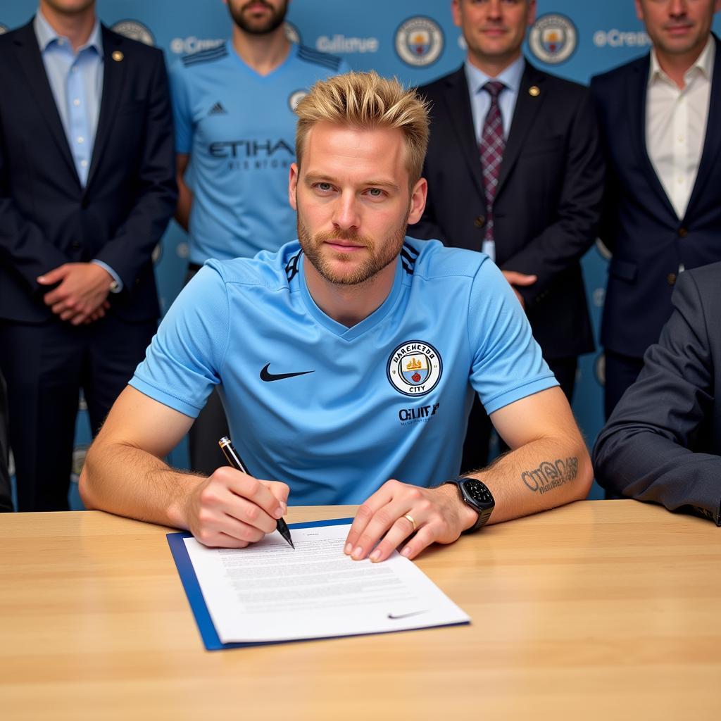 Haaland Signing Man City Contract