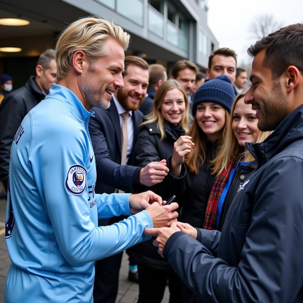 Haaland with Man City Fans