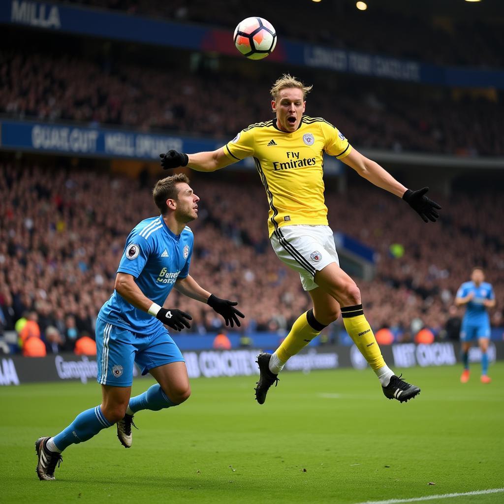 Erling Haaland scores a goal for Manchester City