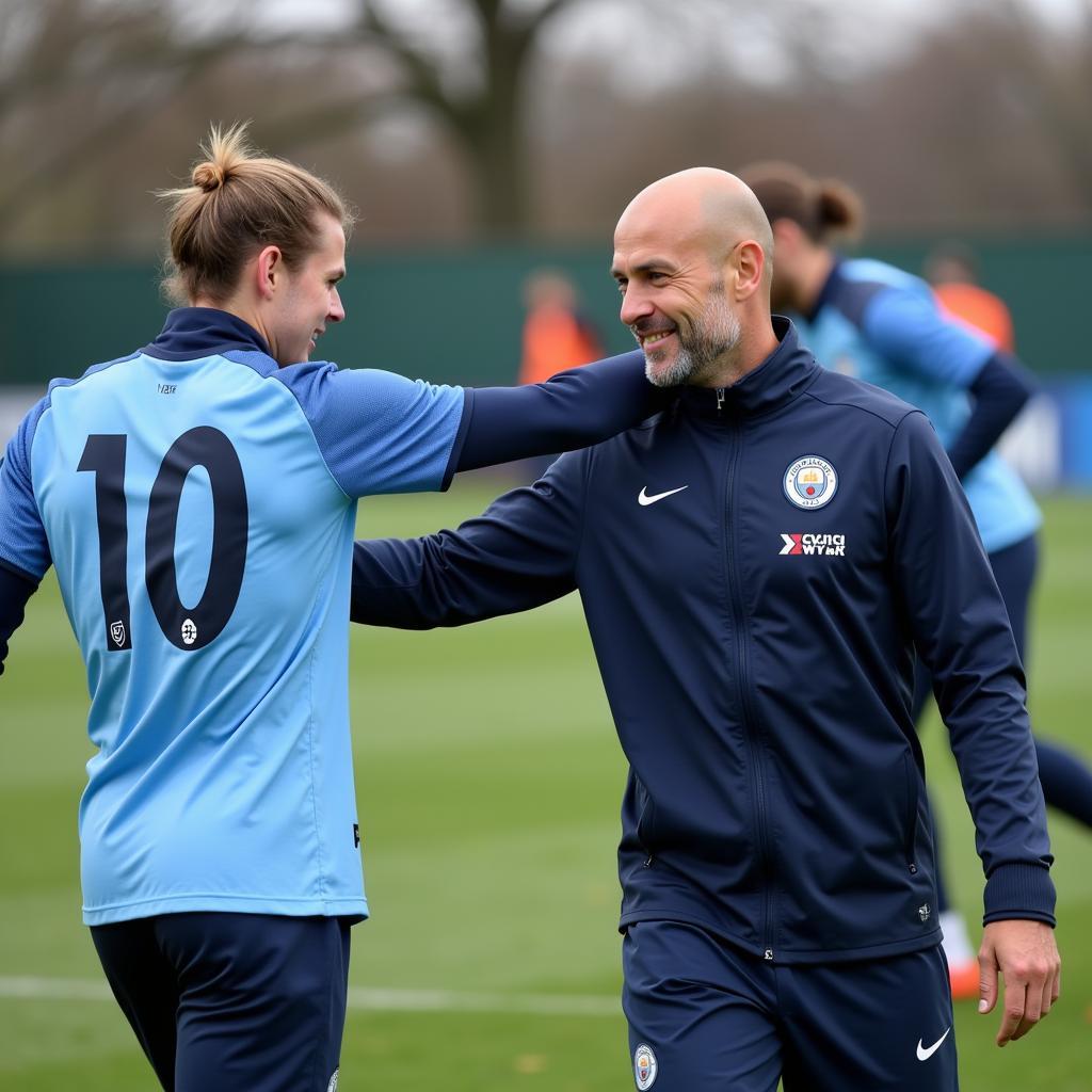 Haaland training with Manchester City