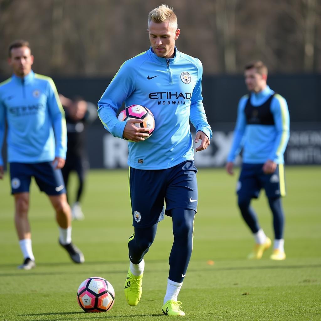 Haaland Training with Manchester City