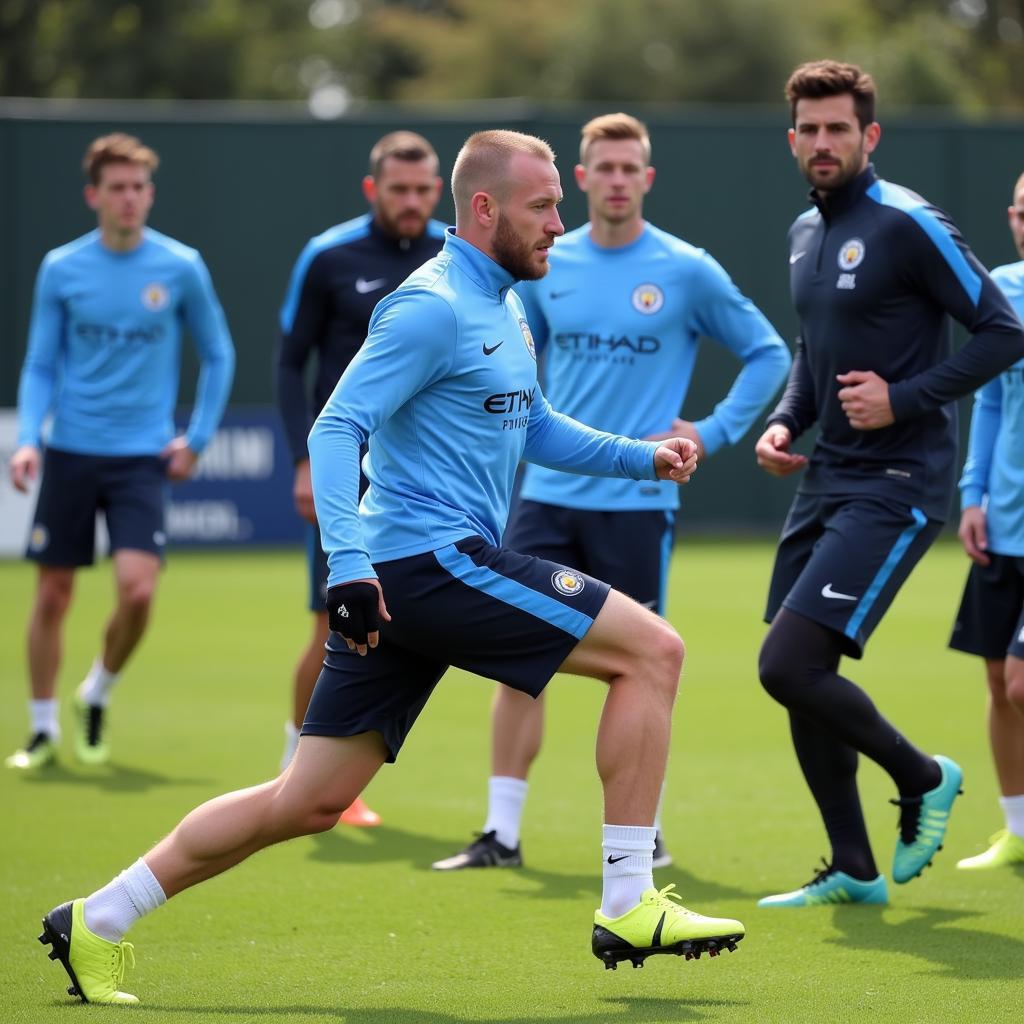 Haaland Training with Man City